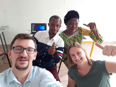 – Gyfène Ngoli – Roméli Pindou qui avait déjà participé et assisté à la mise en place de la numérisation avec Vincent lors de la mission 2018