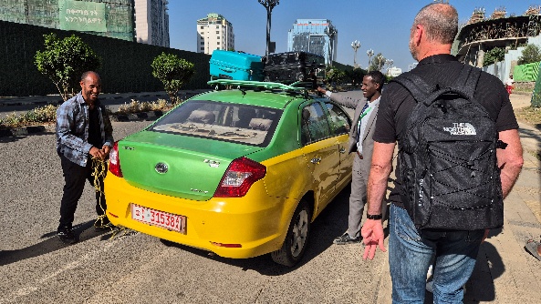 Le taxi pour nous rendre à l'EHA 