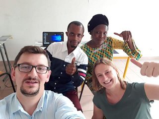 – Gyfène Ngoli – Roméli Pindou qui avait déjà participé et assisté à la mise en place de la numérisation avec Vincent lors de la mission 2018