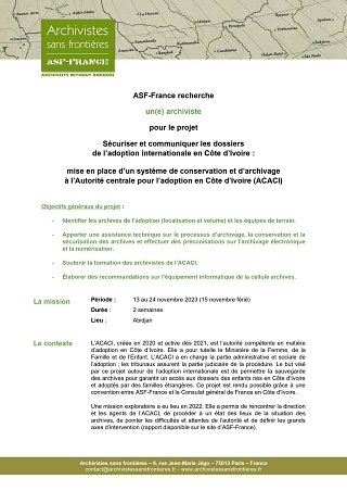 Appel à candidatures