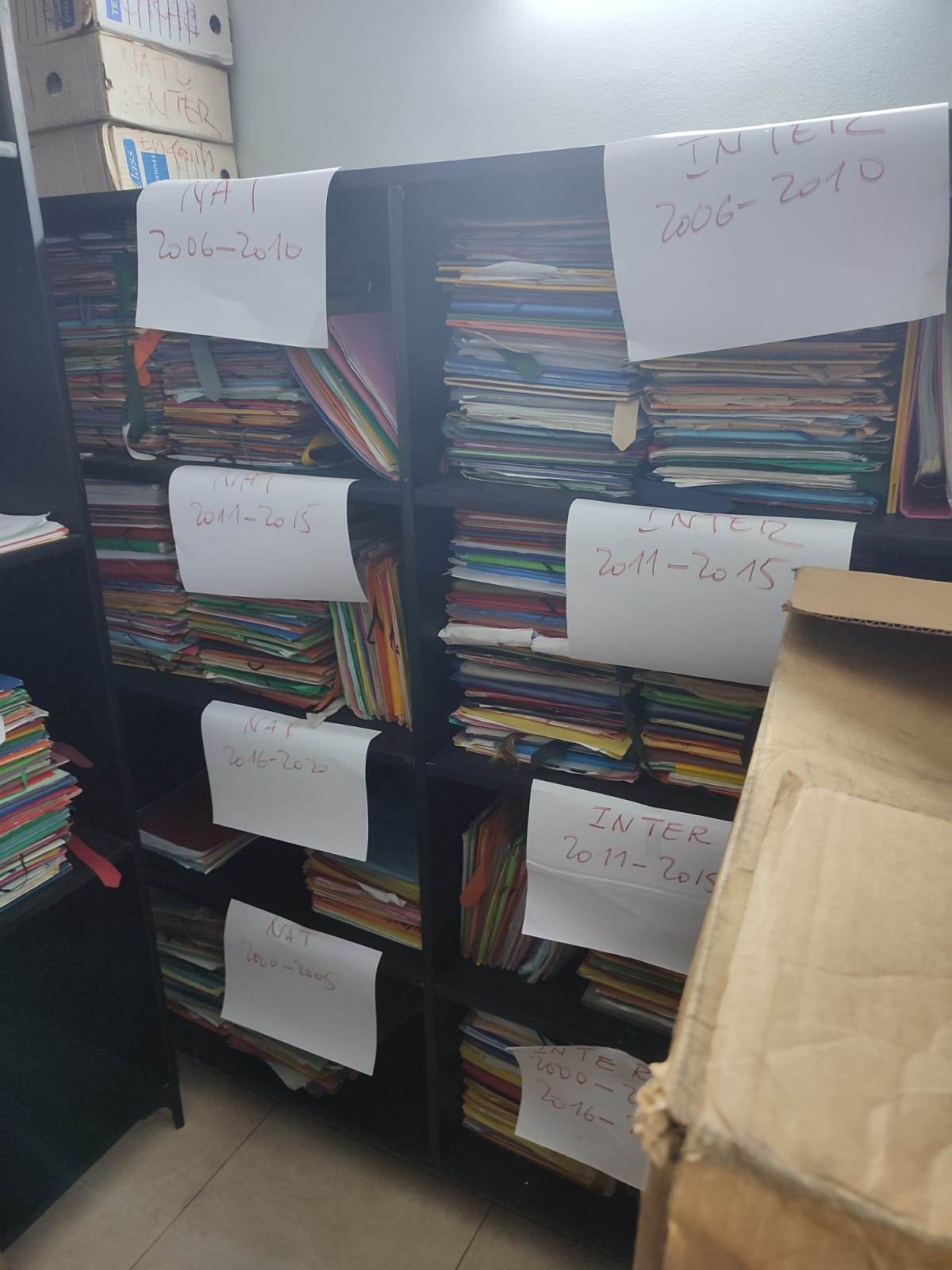 Une infime partie des dossiers retrouvés