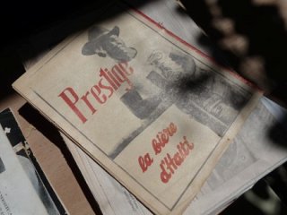 Une vieille publicité pour la bière Prestige