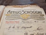  En-tête d'une lettre de la maison d'édition Attilio Scrocchi adressée à Ernesto Schiaparelli.