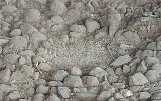Site de Melka Kunture. Traces d'un foyer.
