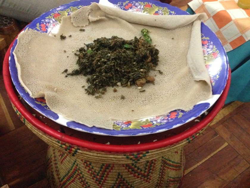 Injera (galette éthiopienne).