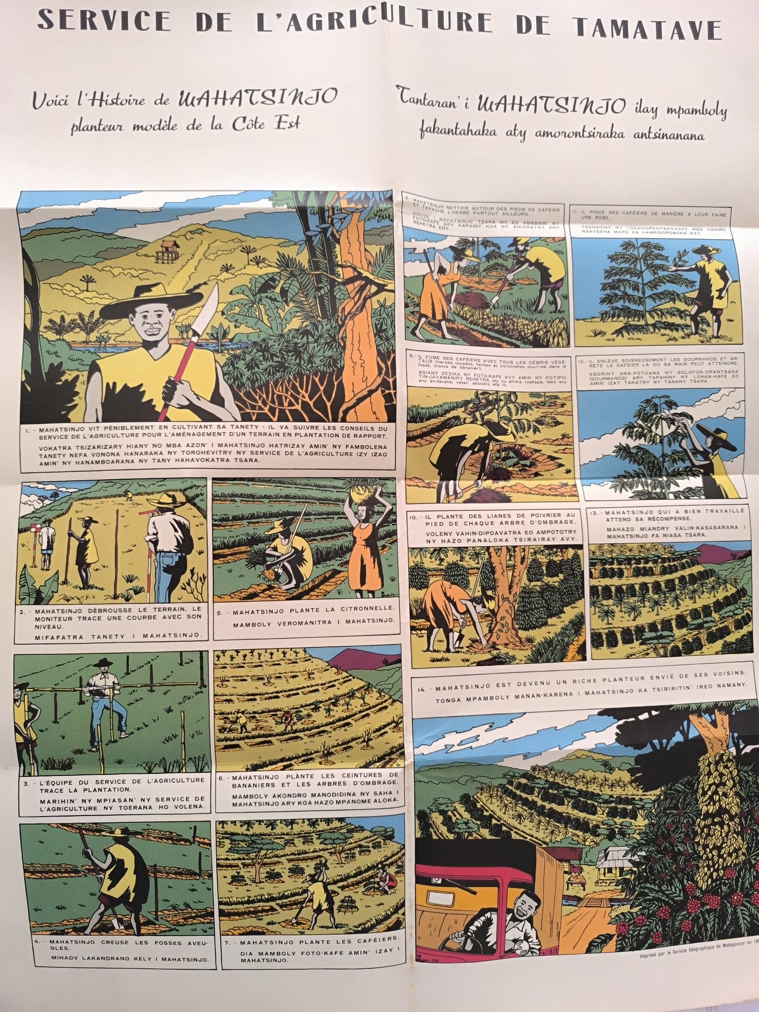 Affiche extraite de l'album “Mahatsinjo devient un planteur modèle...