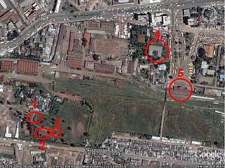 Plan de la situation de la gare à Addis Abeba